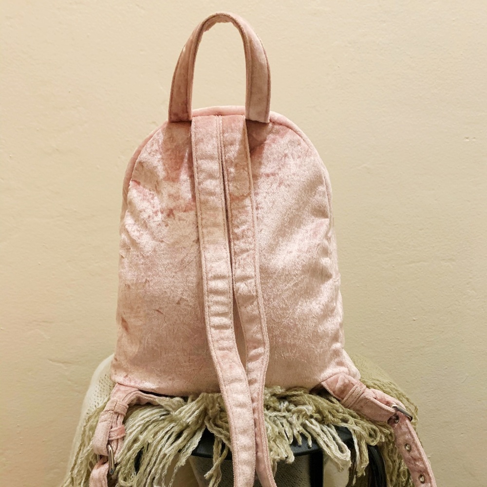 Pink Suede Backpack - Picture 3 of 6